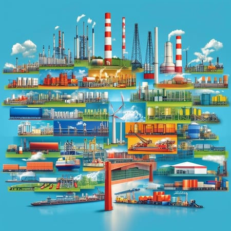 visual representation of lots of different industries visual representation of lots of different industries