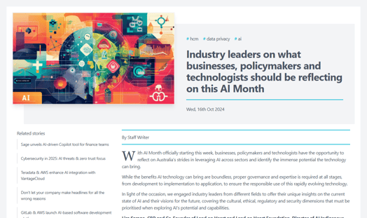 Industry leaders on what businesses, policymakers and technologists should be reflecting on this AI Month