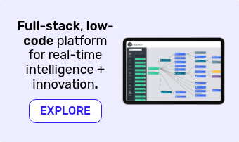 Full-stack, low-code platform for real-time intelligence + innovation.